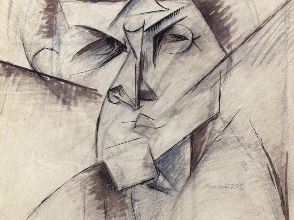 Umberto Boccioni - Studio per la scultura Vuoti e pieni astratti di una testa ( Voglio dare il prolungamento degli oggetti nello spazio) 1912 Londra Estorick Collection