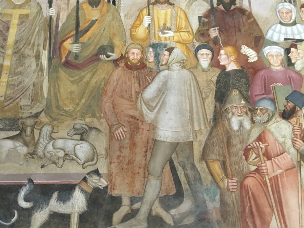 Andrea di Buonaiuto - particolare dell'affresco nel Cappellone degli Spagnoli in S. Maria Novella