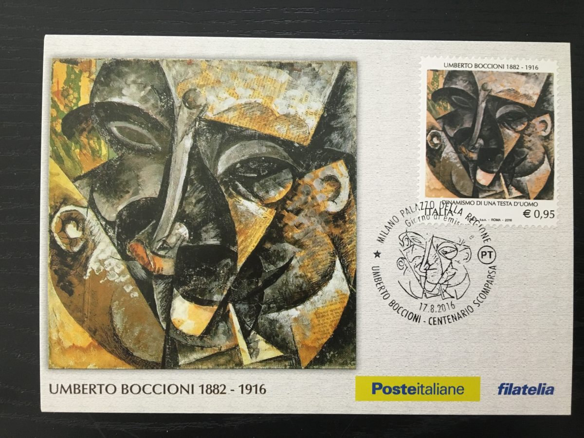 Cartolina postale Umberto Boccioni